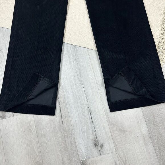 The Kooples Womens Ribbed Velvet Pants Party Evening Wide Black Size 32 READ - Picture 6 of 14